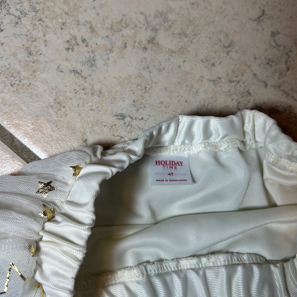 Holiday Time White Skirt with Gold Stars - Picture 3 of 3